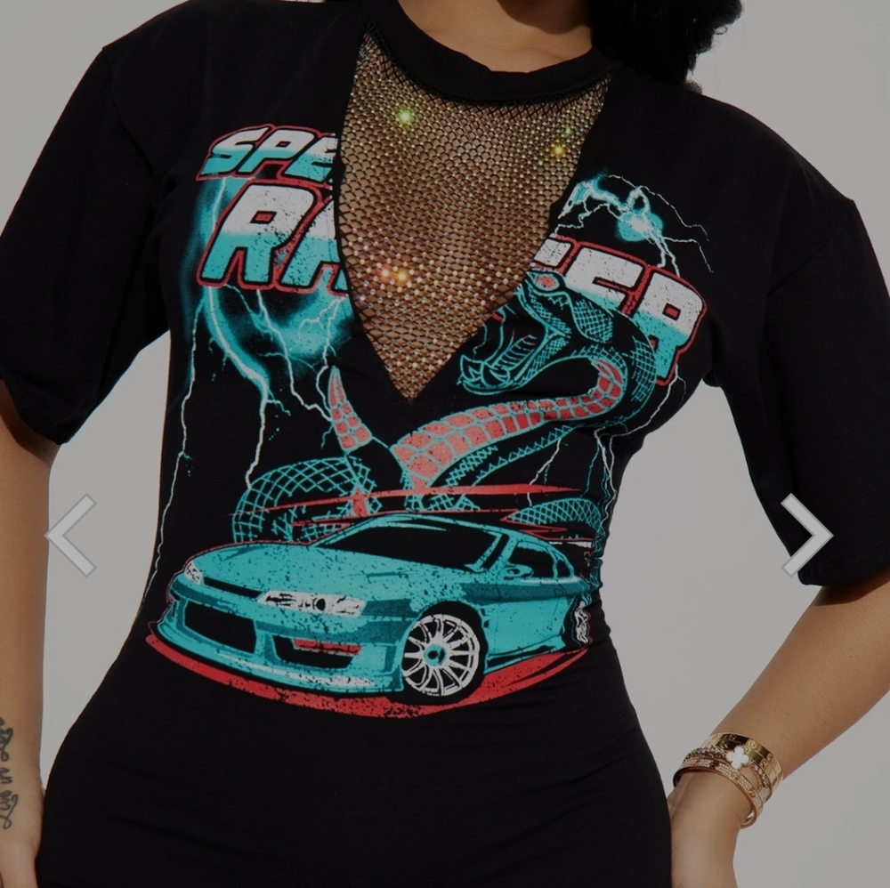 Fashion Nova speedy romper, black, XL - Picture 2 of 10